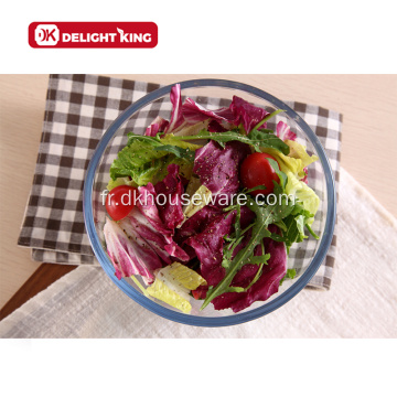 Salade Bols Bols Borosilicate Verre avec couvercle